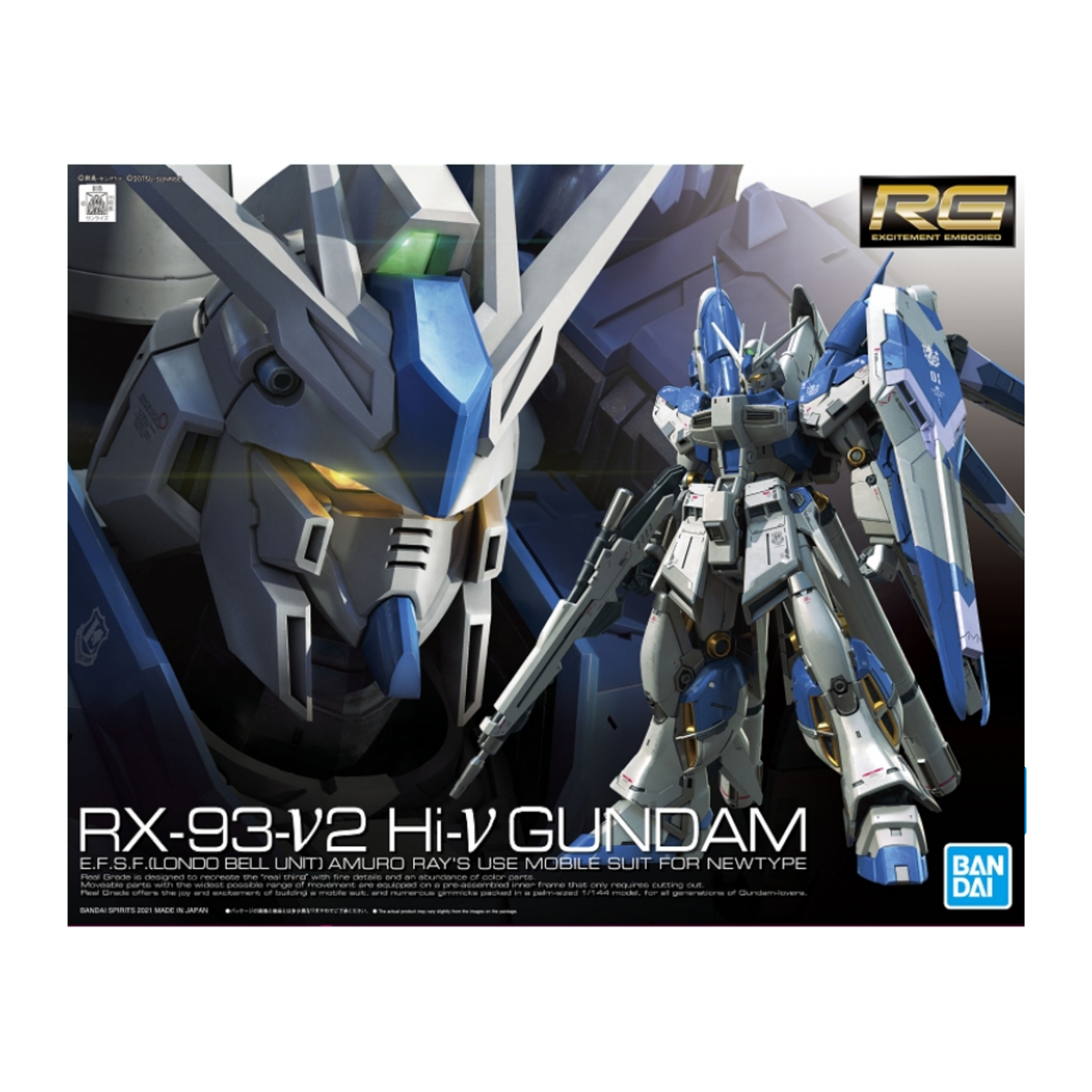 Gunpla RG 1/144 Hi-Nu Gundam-Bandai-Ace Cards & Collectibles