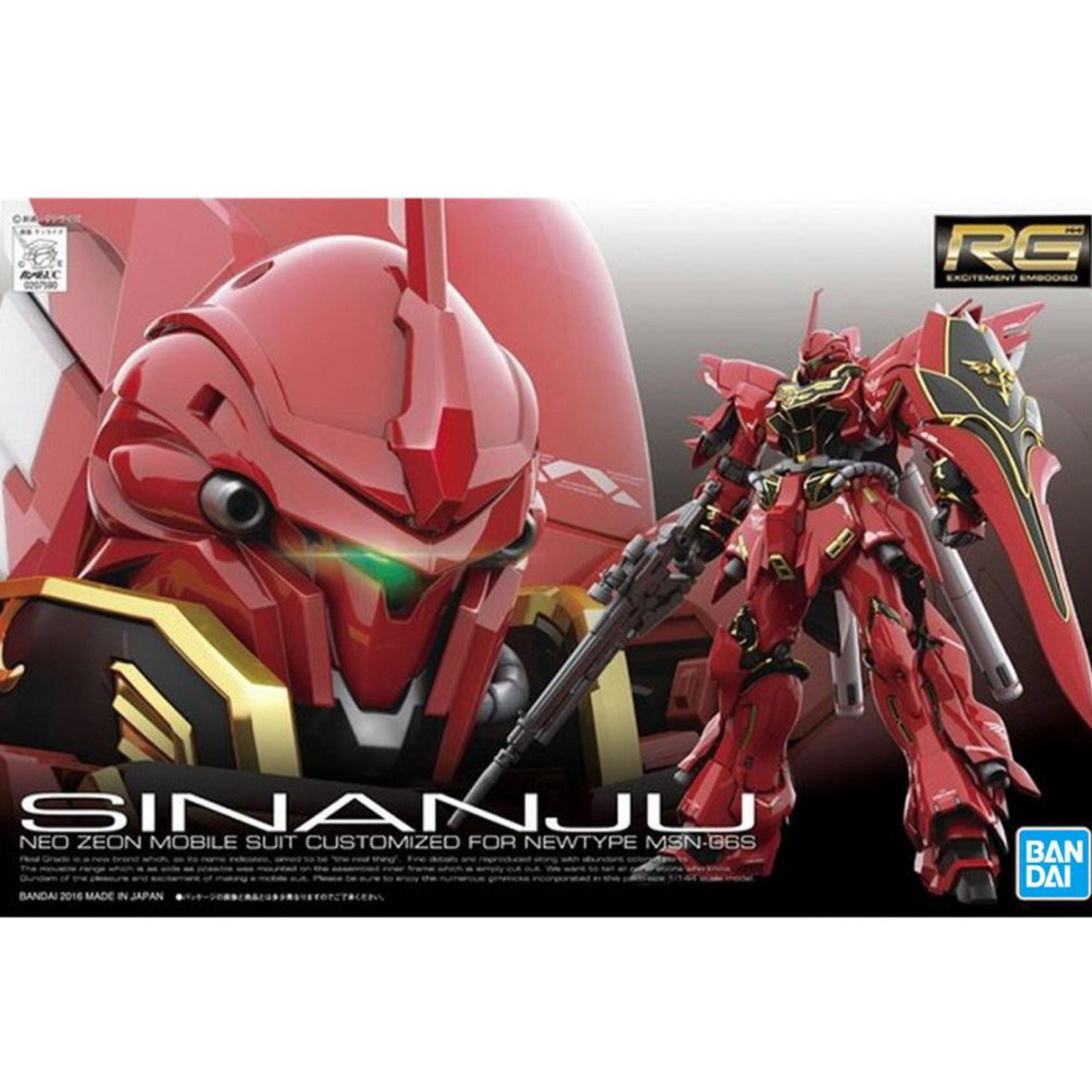Gunpla RG 1/144 MSN-06S Sinanju-Bandai-Ace Cards & Collectibles