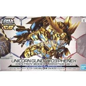 Gunpla SD Gundam Cross Silhouette Unicorn Gundam 03 Phenex (Destoy Mode) (Narrative Ver.)-Bandai-Ace Cards &amp; Collectibles