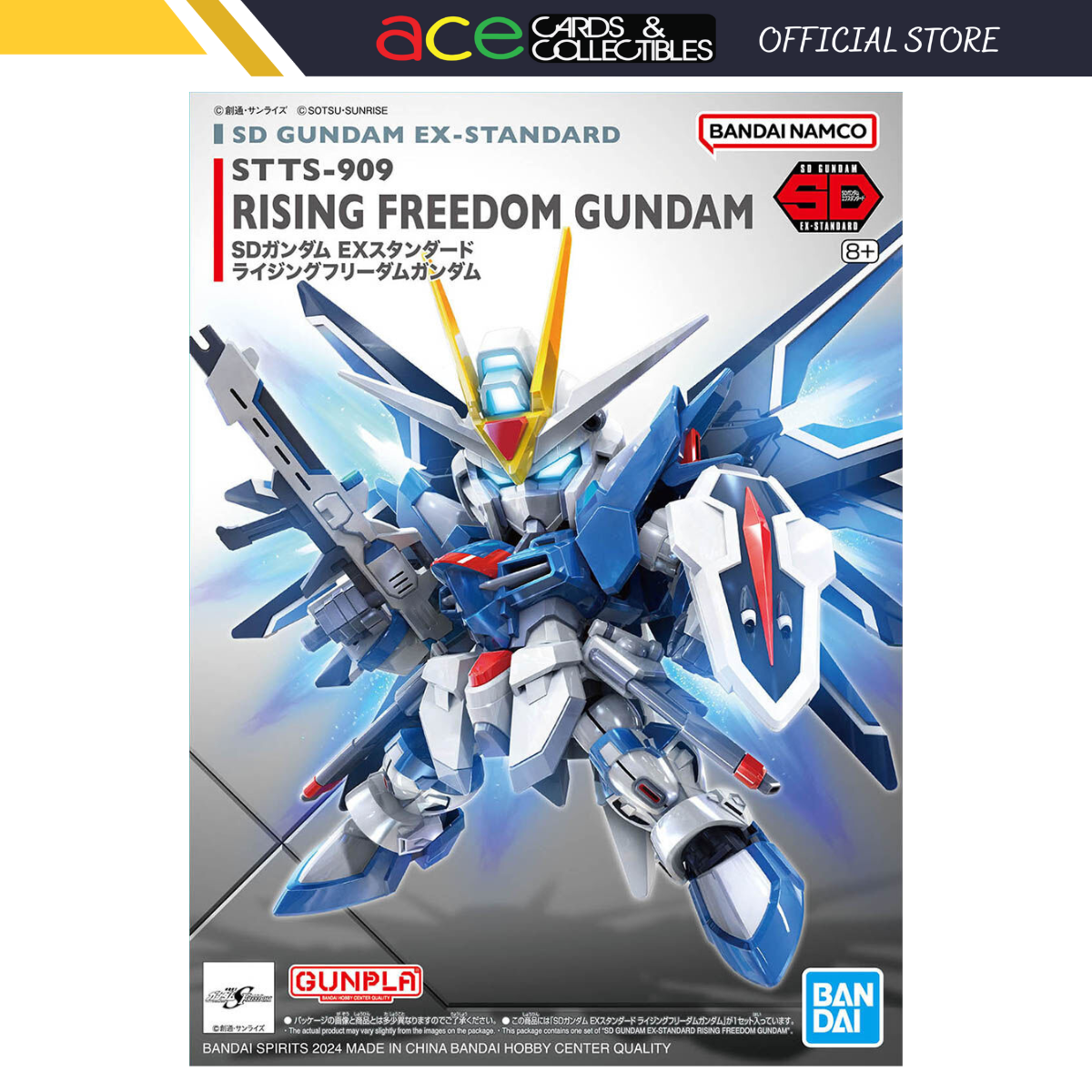 Gunpla SD Gundam EX-Standard STTS-909 Rising Freedom Gundam-Bandai-Ace Cards &amp; Collectibles