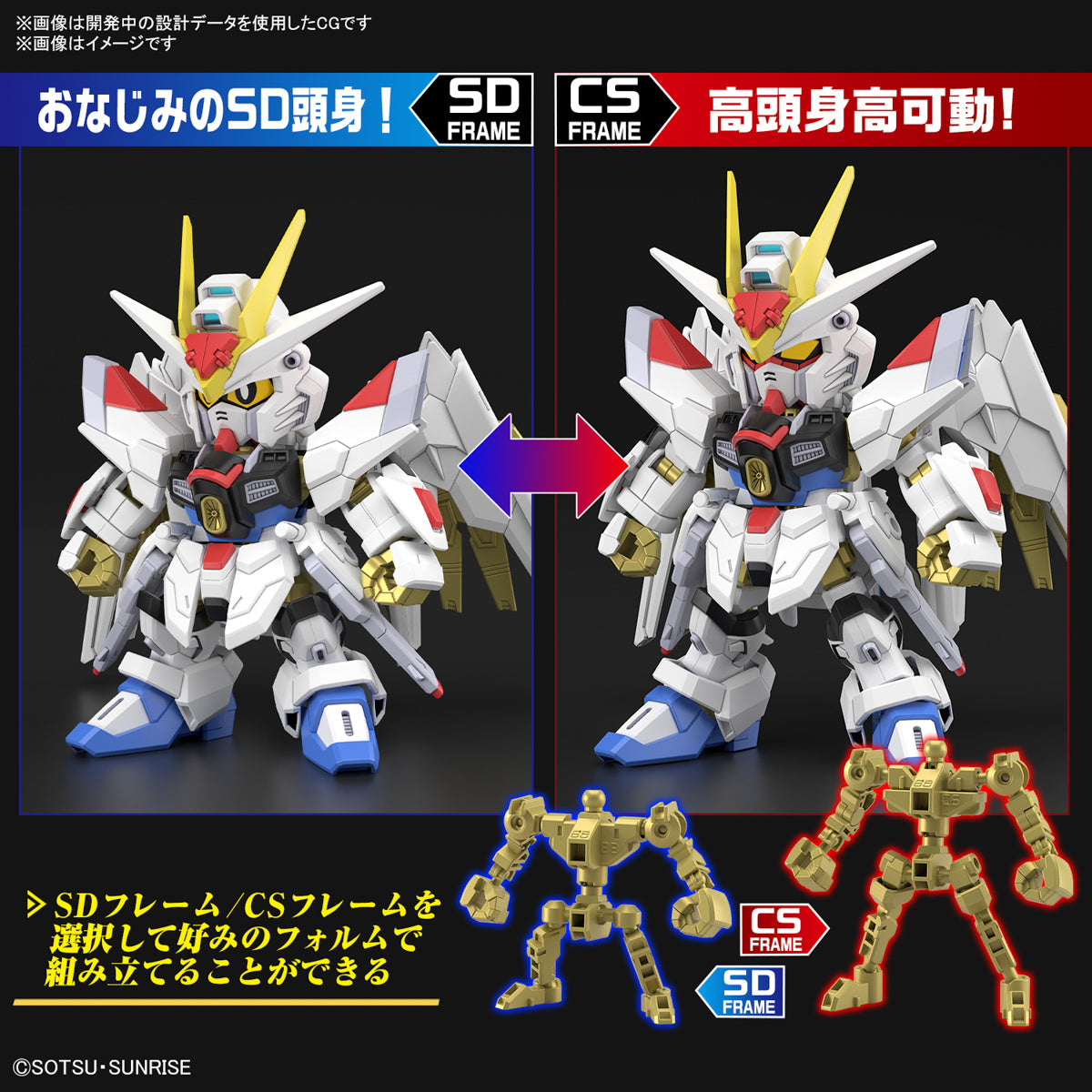 Gunpla SD Gundam Mighty Strike Freedom Gundam-Bandai-Ace Cards &amp; Collectibles