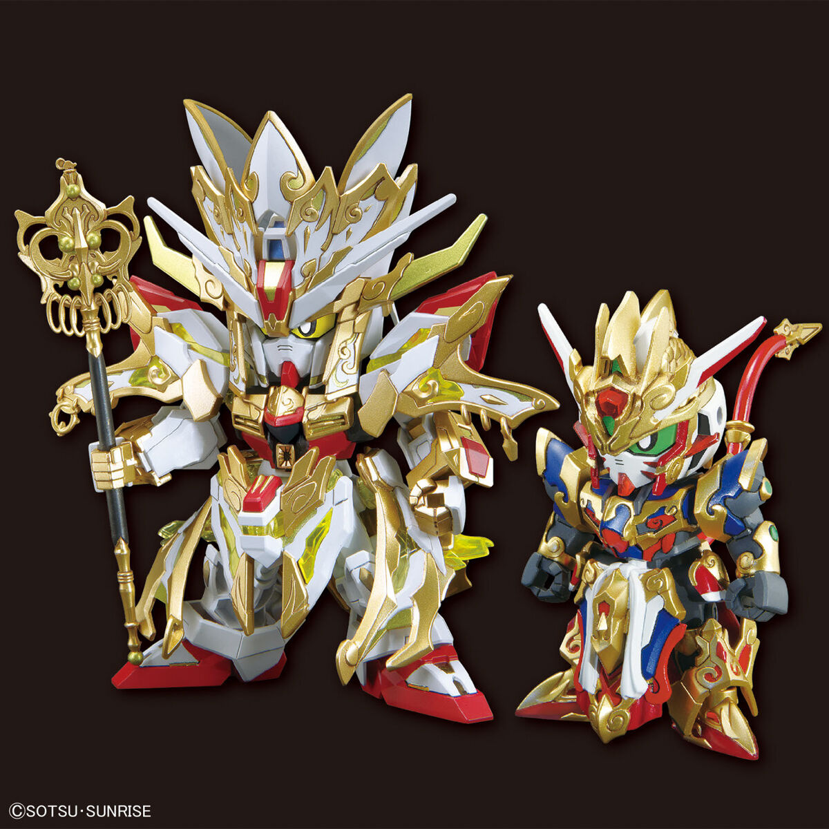 Gunpla SDW Heroes Revival Of The Heroes! Wukong Impulse Gundam (Childhood Ver.) &amp; Sanzang Strike Freedom Gundam Set-Bandai-Ace Cards &amp; Collectibles