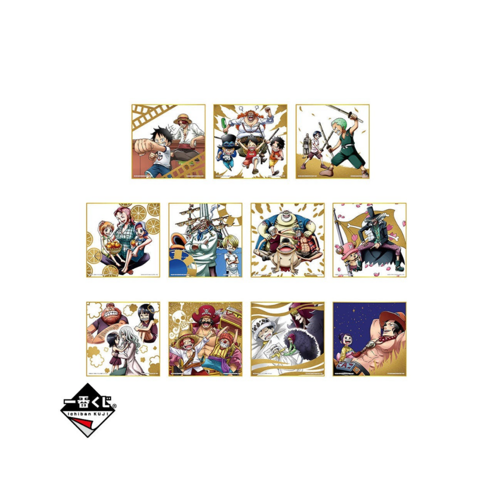 Ichiban Kuji One Piece "Best of Omnibus" H Prize - Memorial Art Board-Zeff & Sanji-Bandai-Ace Cards & Collectibles