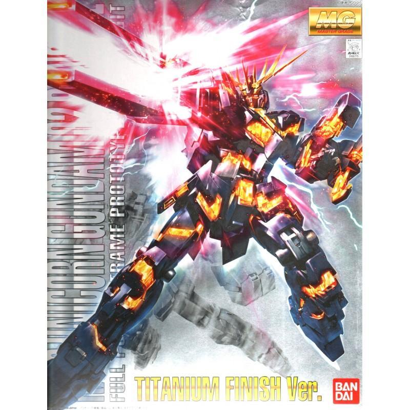MG 1/100 RX-0 Unicorn Gundam 02 Banshee (Titanium Finish Ver.)-Bandai-Ace Cards &amp; Collectibles
