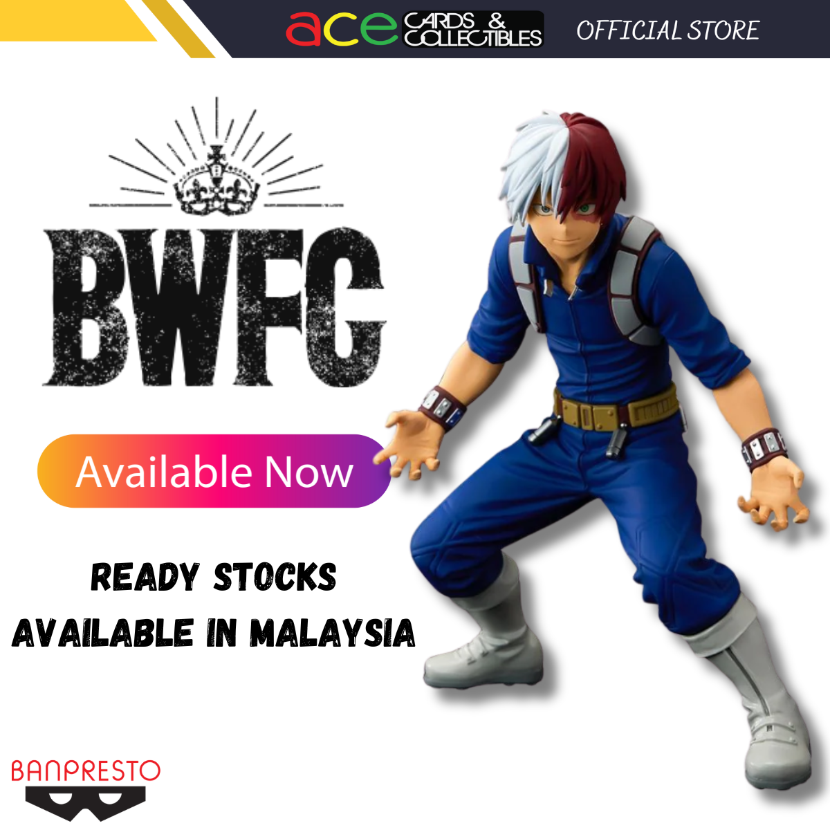 My Hero Academia World Figure Colosseum SMSP "Shoto Todoroki" (The Anime)-Bandai-Ace Cards & Collectibles