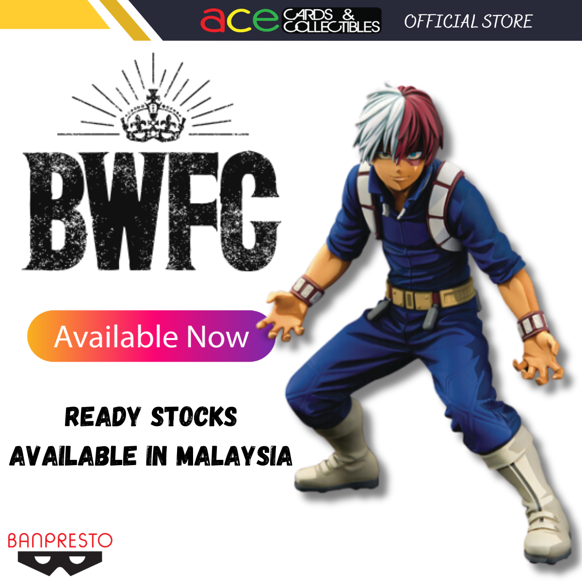 My Hero Academia World Figure Colosseum SMSP "Shoto Todoroki" (Two Dimensions) (Partnership Exclusive)-Bandai-Ace Cards & Collectibles
