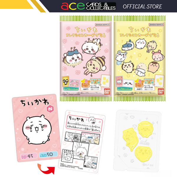 Chiikawa Something Small And Cute Collection Card Gummy 6-Single Box (Random)-Bandai Namco-Ace Cards & Collectibles