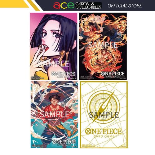 One Piece Card Game Limited Card Sleeve-Gold-Bandai Namco-Ace Cards & Collectibles