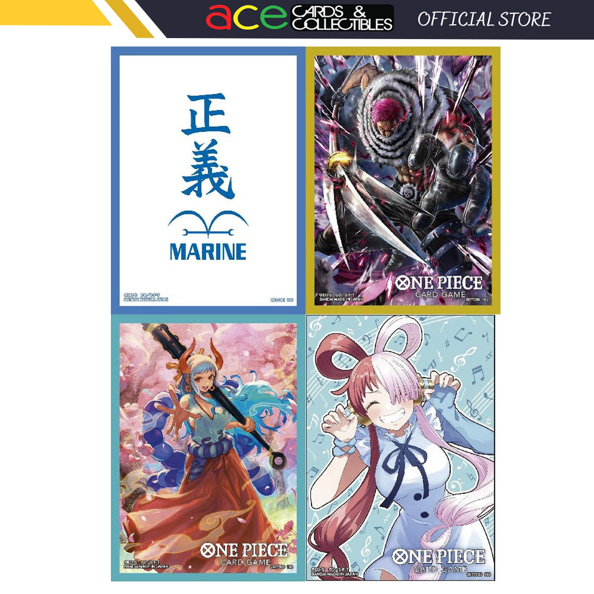 One Piece Card Game Official Card Sleeve Vol.3-Navy-Bandai Namco-Ace Cards & Collectibles