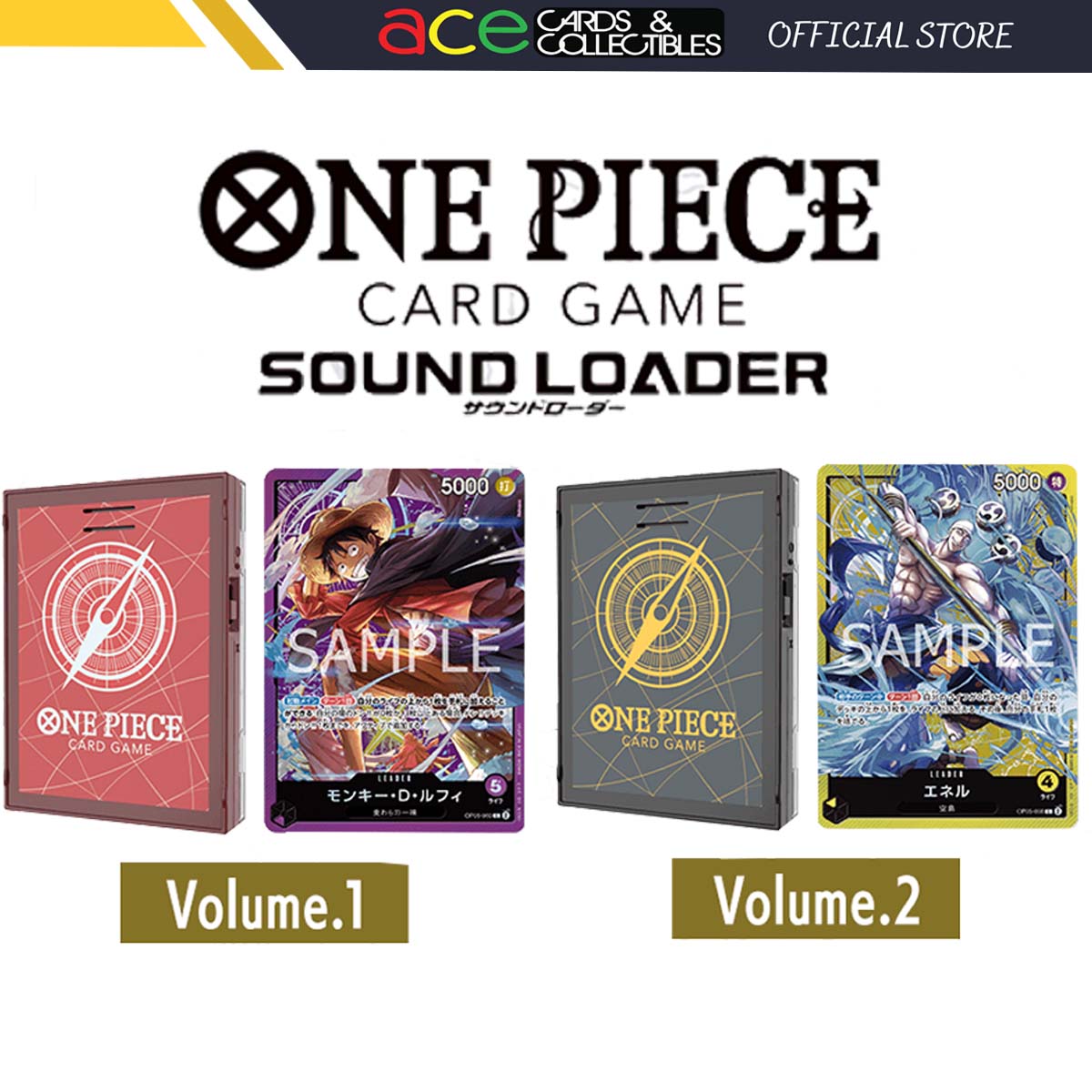 One Piece Card Game Sound Loader (Volume 1 &amp; 2)-Volume.1 (Luffy)-Bandai Namco-Ace Cards &amp; Collectibles