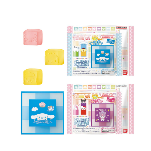 Sanrio Characters CLEARSQUARE Gummi & Coaster-Single Box (Random)-Bandai Namco-Ace Cards & Collectibles