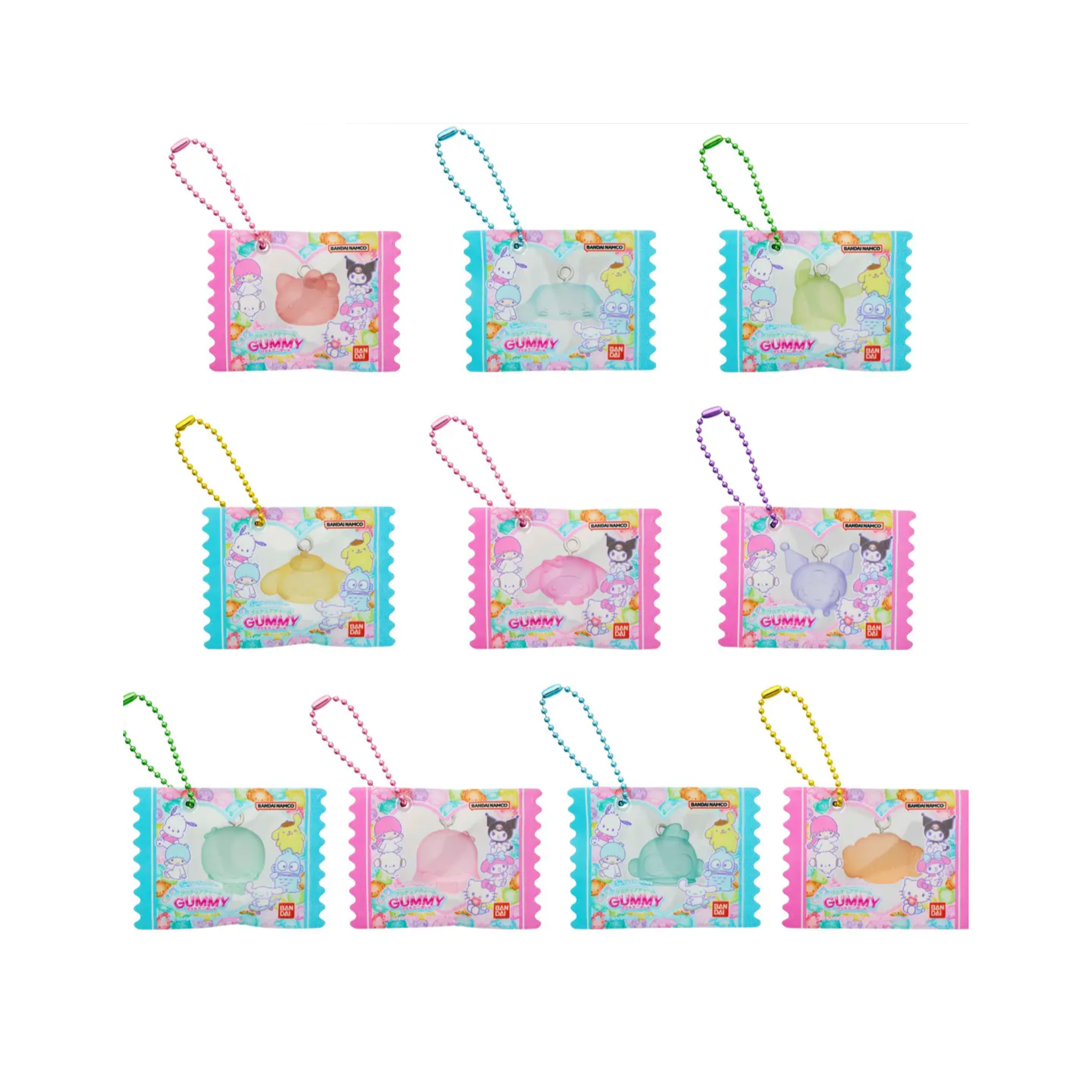 Sanrio Characters Gummi Chewa Charm Cummy & Mini Pouch-Single Box (Random)-Bandai Namco-Ace Cards & Collectibles