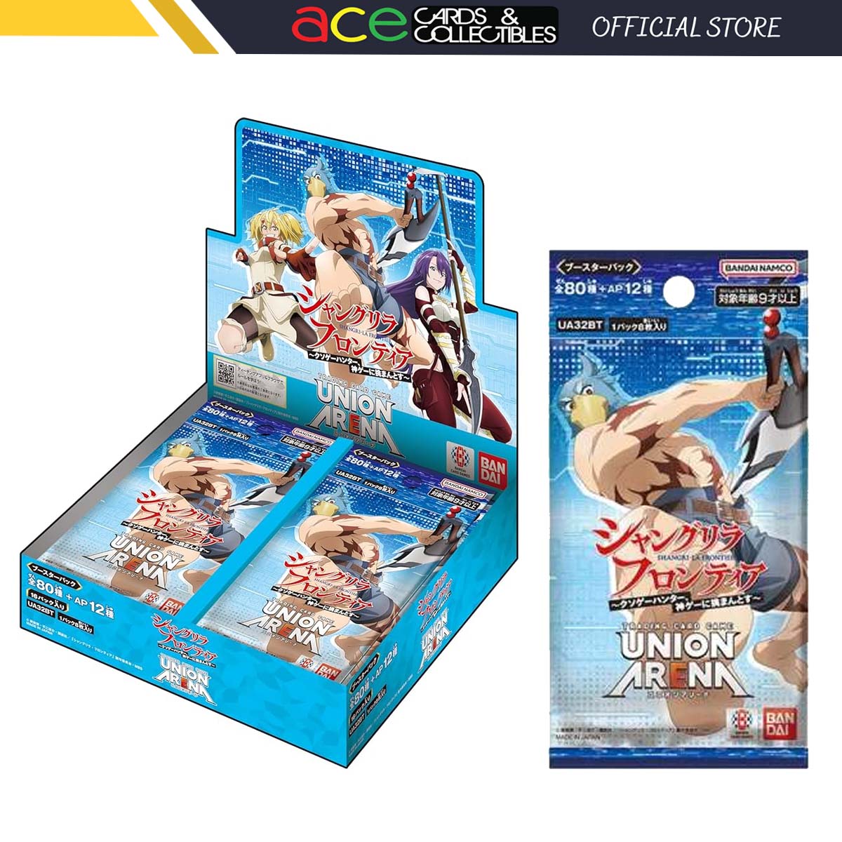 Union Arena TCG Booster &quot;Shangri-La Frontier&quot;-Booster Pack-Bandai Namco-Ace Cards &amp; Collectibles