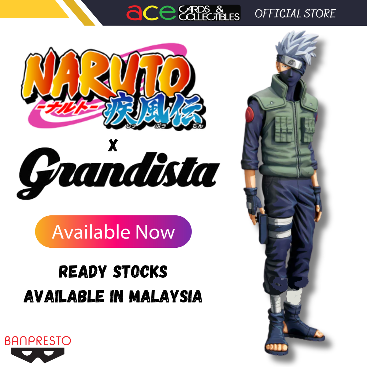 Naruto Shippuden Grandista "Kakashi Hatake" (Manga Dimensions)-Bandai-Ace Cards & Collectibles