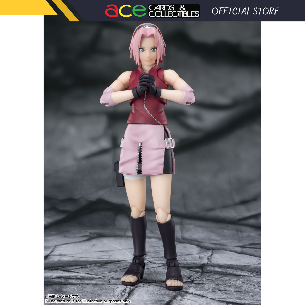 Naruto Shippuden S.H.Figuarts &quot;Sakura Haruno&quot; (Inheritor of Tsunade&#39;s Indominable Will) Re-Run-Bandai-Ace Cards &amp; Collectibles