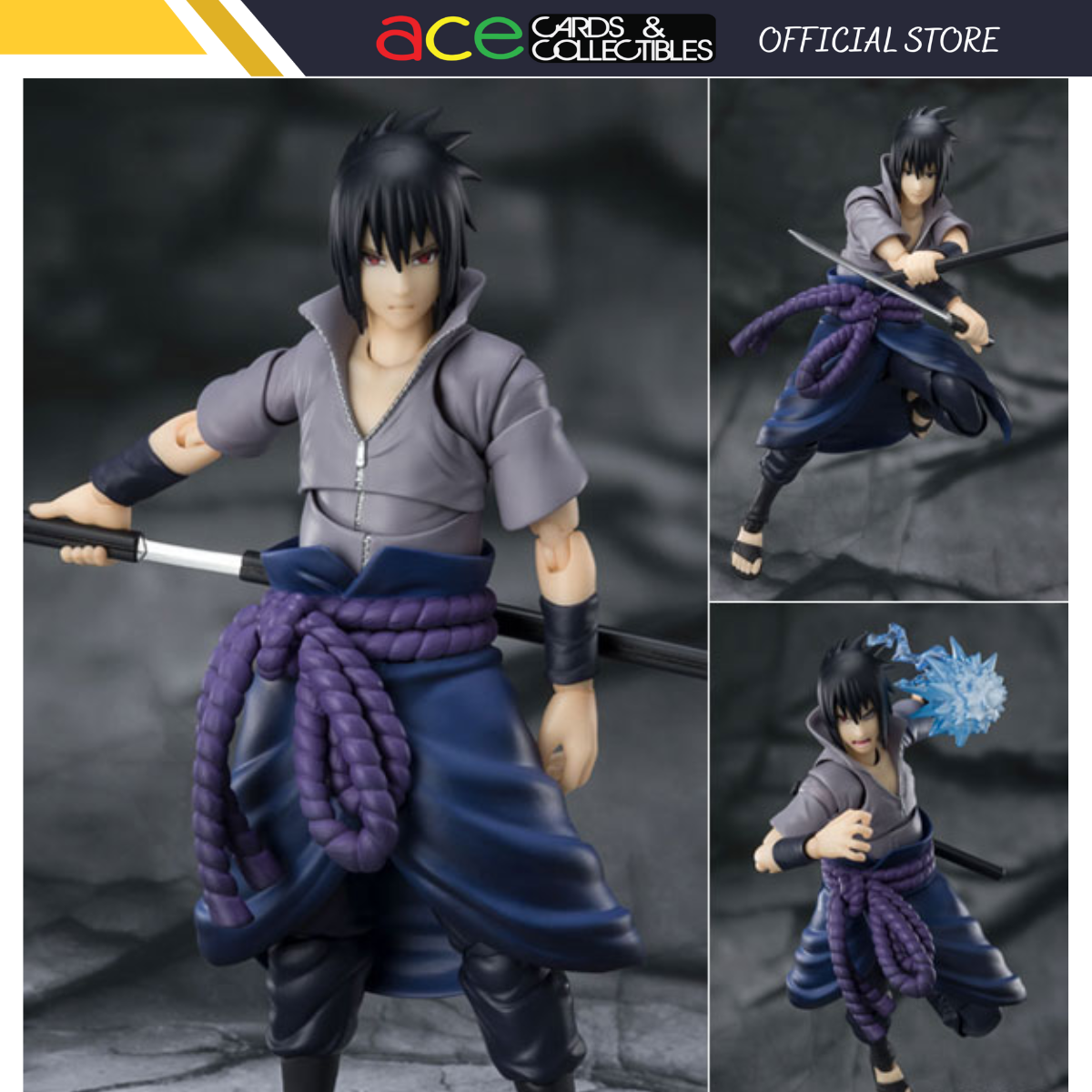 Naruto Shippuden S.H.Figuarts &quot;Sasuke Uchiha&quot; (Completed) Re-Run-Bandai-Ace Cards &amp; Collectibles