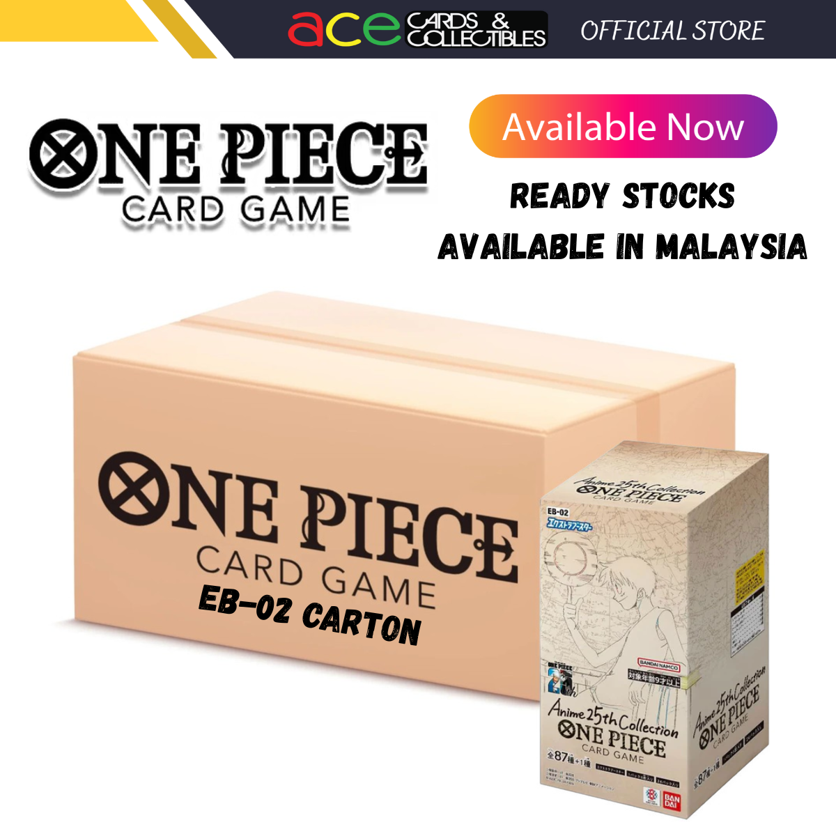 One Piece Card Game - Extra Booster Anime 25th Collection [EB-02] Carton (Japanese)-Bandai-Ace Cards & Collectibles