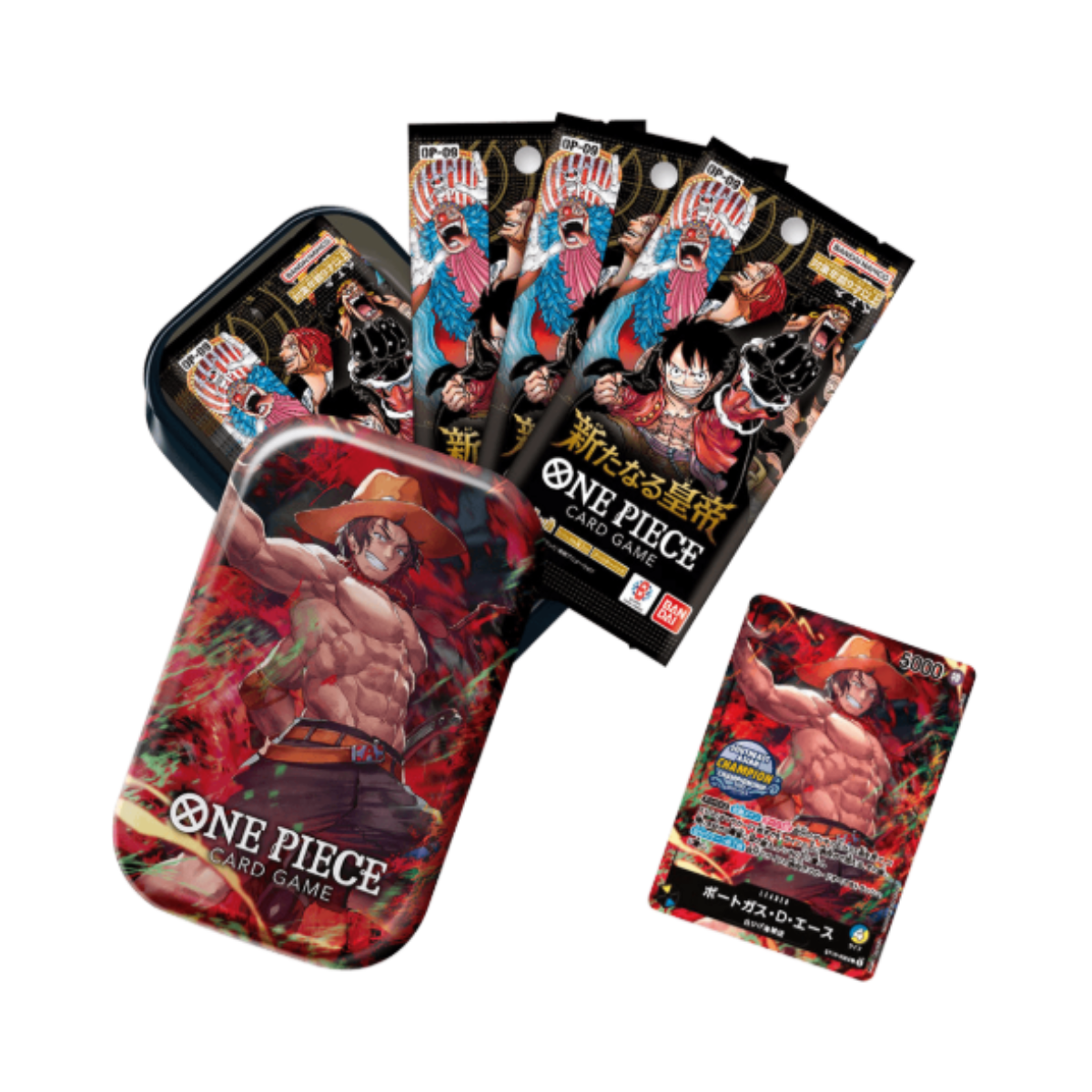 One Piece Card Game [TS-01/TS-02] Tin Pack Set Vol.1/Vol.2 (Japanese)-Ace-Red-Bandai-Ace Cards & Collectibles