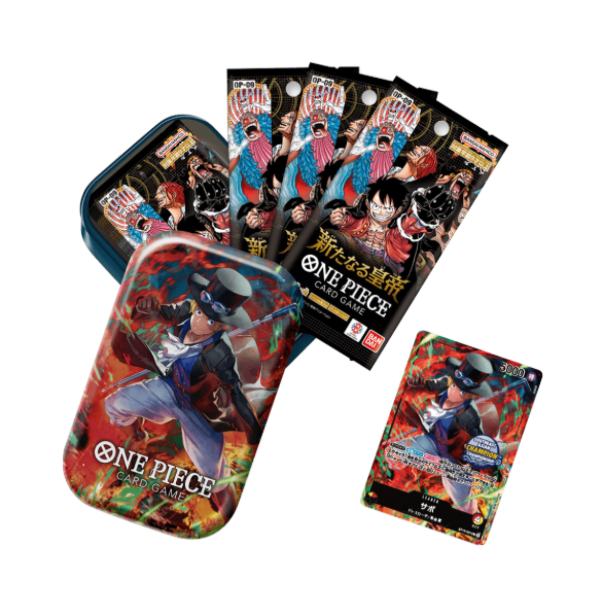 One Piece Card Game [TS-01/TS-02] Tin Pack Set Vol.1/Vol.2 (Japanese)-Sabo-Red-Bandai-Ace Cards & Collectibles