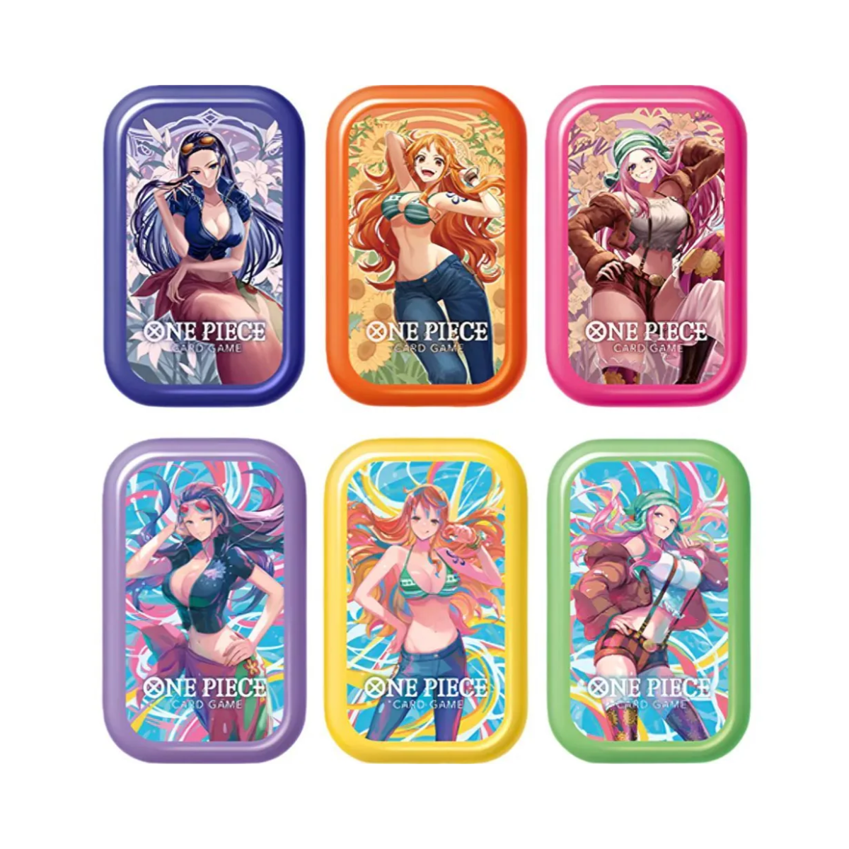One Piece Card Game [TS-01/TS-02] Tin Pack Set Vol.1/Vol.2 (Japanese)-Set of 6 (Ladies)-Bandai-Ace Cards & Collectibles