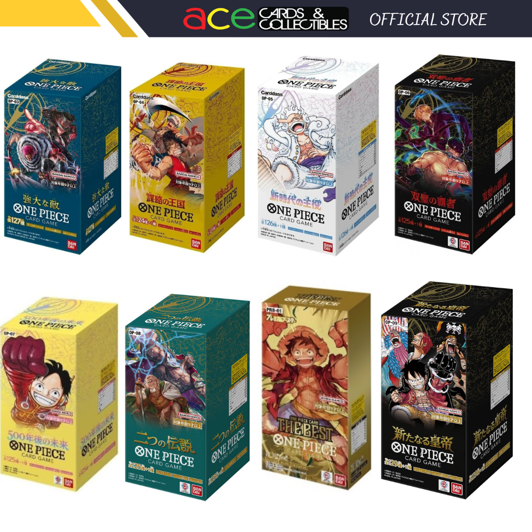 One Piece TCG: Booster Box PRB-01/EB-01/ OP-01 /OP-02 / OP-03 /OP-04 / OP-05 /OP-06/ OP-07/ OP-08-PRB-01-Bandai-Ace Cards &amp; Collectibles