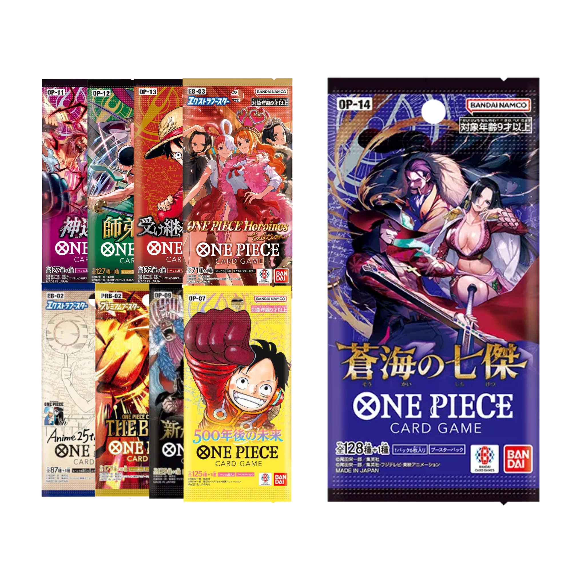 One Piece TCG: Booster Packs OP-14/EB-03/PRB-02/OP-13/OP-09/OP-11-PRB-01-Bandai-Ace Cards & Collectibles