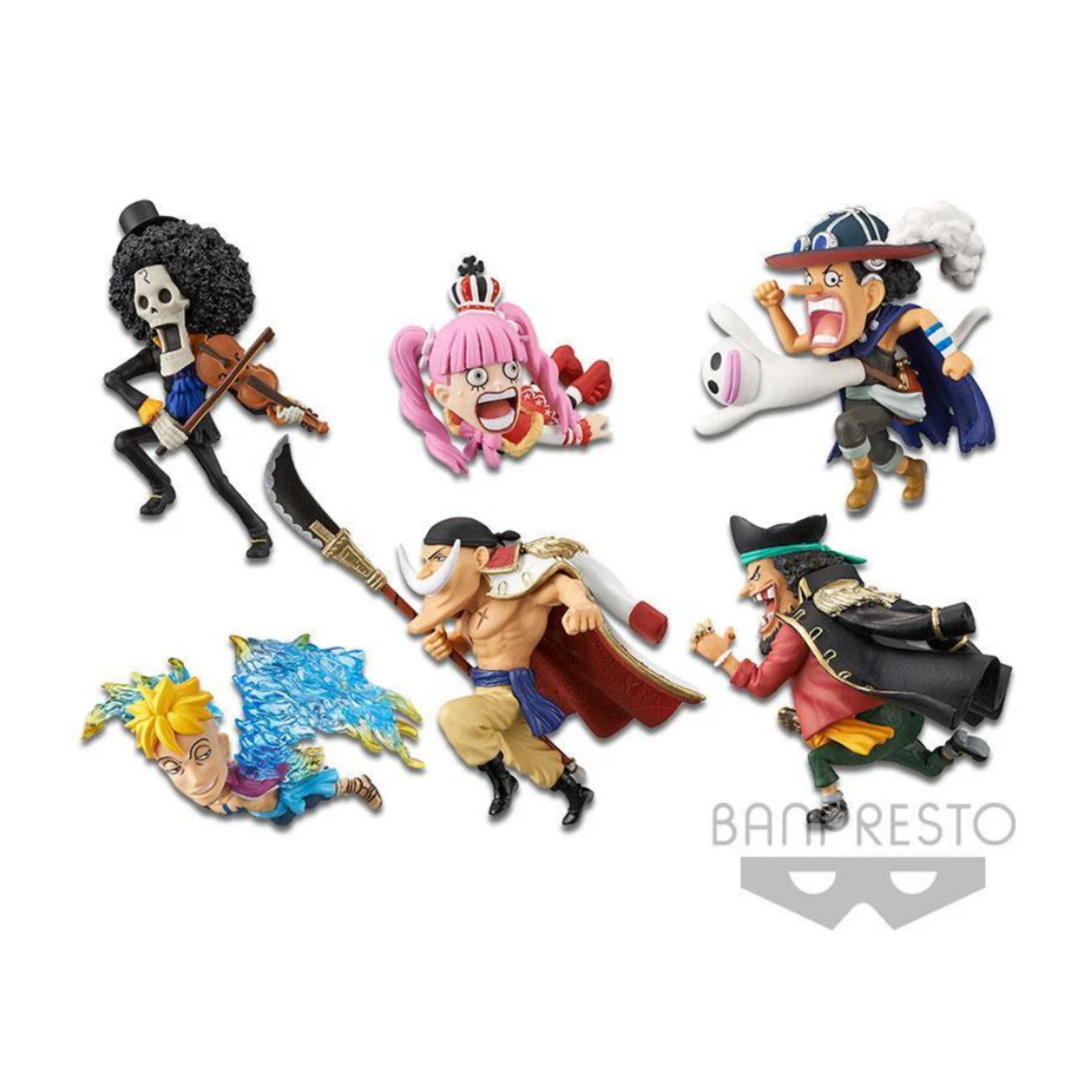One Piece World Collectable Figure -History Relay 20th- Vol. 3-Complete Set of 6-Bandai-Ace Cards & Collectibles