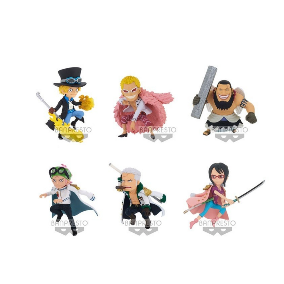 One Piece World Collectable Figure New Series Vol. 4-Complete Set of 6-Bandai-Ace Cards & Collectibles