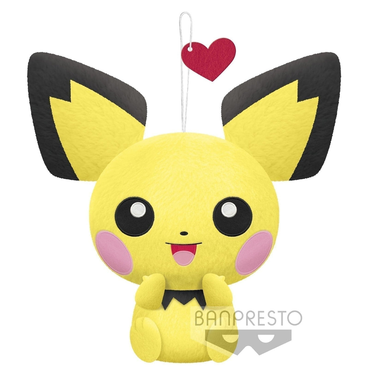 Pokémon Super Big Plush "Pichu" (Love Tag Ver.)-Bandai-Ace Cards & Collectibles