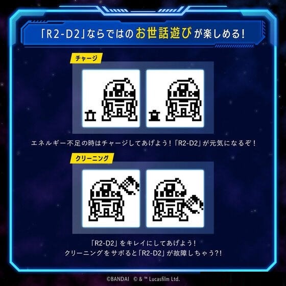 R2-D2 Tamagotchi [ Holographic Ver. / Classic Color Ver. ] (Electronic Toy)-Holographic Ver.-Bandai-Ace Cards & Collectibles