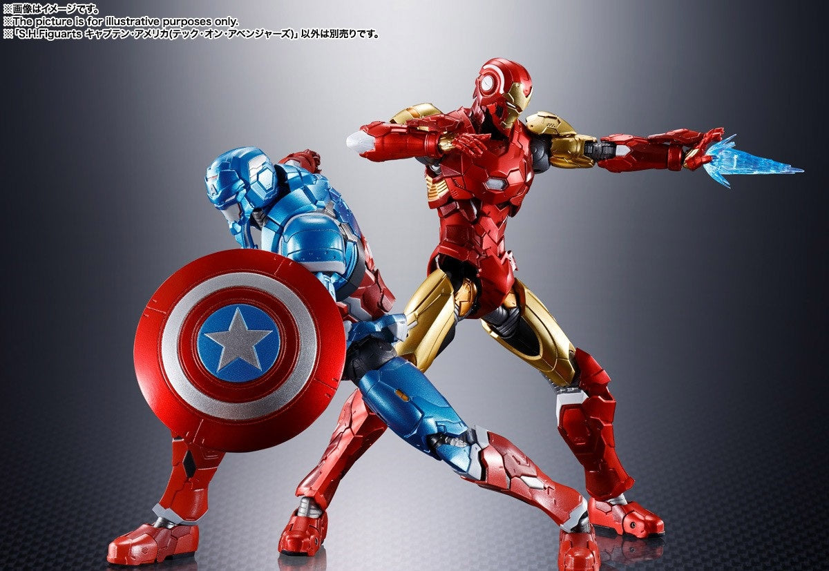 S.H.Figuarts Captain America (Tech-On Avengers) (Completed)-Bandai-Ace Cards &amp; Collectibles