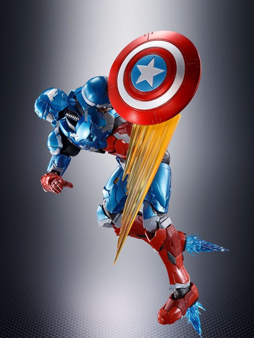 S.H.Figuarts Captain America (Tech-On Avengers) (Completed)-Bandai-Ace Cards &amp; Collectibles