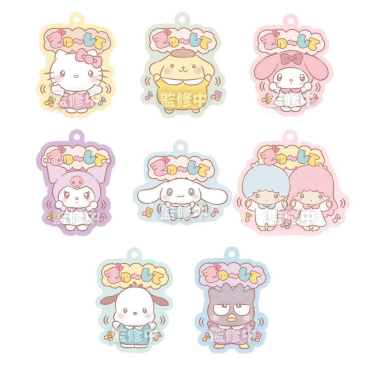 60pcs Hello Kitty Cute Sanrio Autocollants Kuromi Ma mélodie