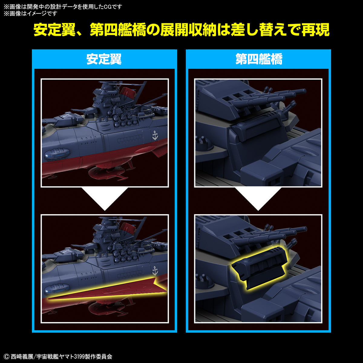 Space Battleship 1/1000 Plastic Model Kit Yamato 3199-Bandai-Ace Cards &amp; Collectibles