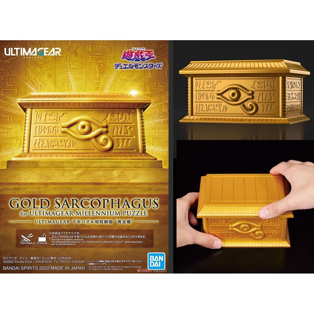 Yu-Gi-Oh! Duel Monsters&quot; Gold Sarcophagus for UltimaGear Millennium Puzzle Storage Box - Golden Chest&quot; Model Kit-Bandai-Ace Cards &amp; Collectibles