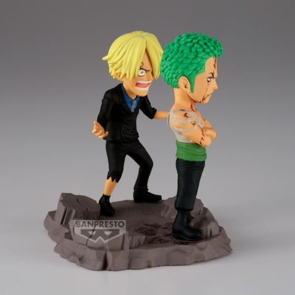 One Piece World Collectable Figure Log Stories "Roronoa Zoro & Sanji" (Nothing...At All!!! Version)-Banpresto-Ace Cards & Collectibles