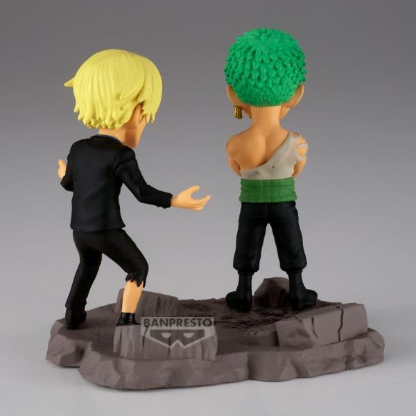 One Piece World Collectable Figure Log Stories "Roronoa Zoro & Sanji" (Nothing...At All!!! Version)-Banpresto-Ace Cards & Collectibles