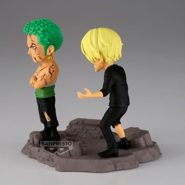 One Piece World Collectable Figure Log Stories "Roronoa Zoro & Sanji" (Nothing...At All!!! Version)-Banpresto-Ace Cards & Collectibles
