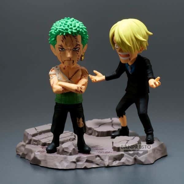 One Piece World Collectable Figure Log Stories "Roronoa Zoro & Sanji" (Nothing...At All!!! Version)-Banpresto-Ace Cards & Collectibles