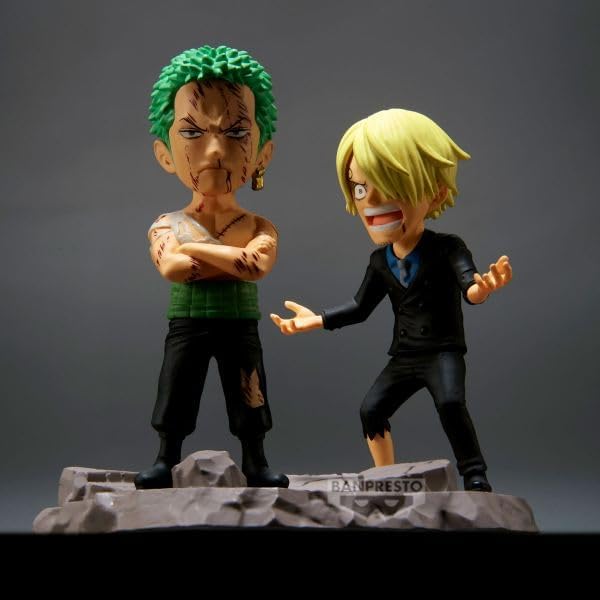 One Piece World Collectable Figure Log Stories "Roronoa Zoro & Sanji" (Nothing...At All!!! Version)-Banpresto-Ace Cards & Collectibles