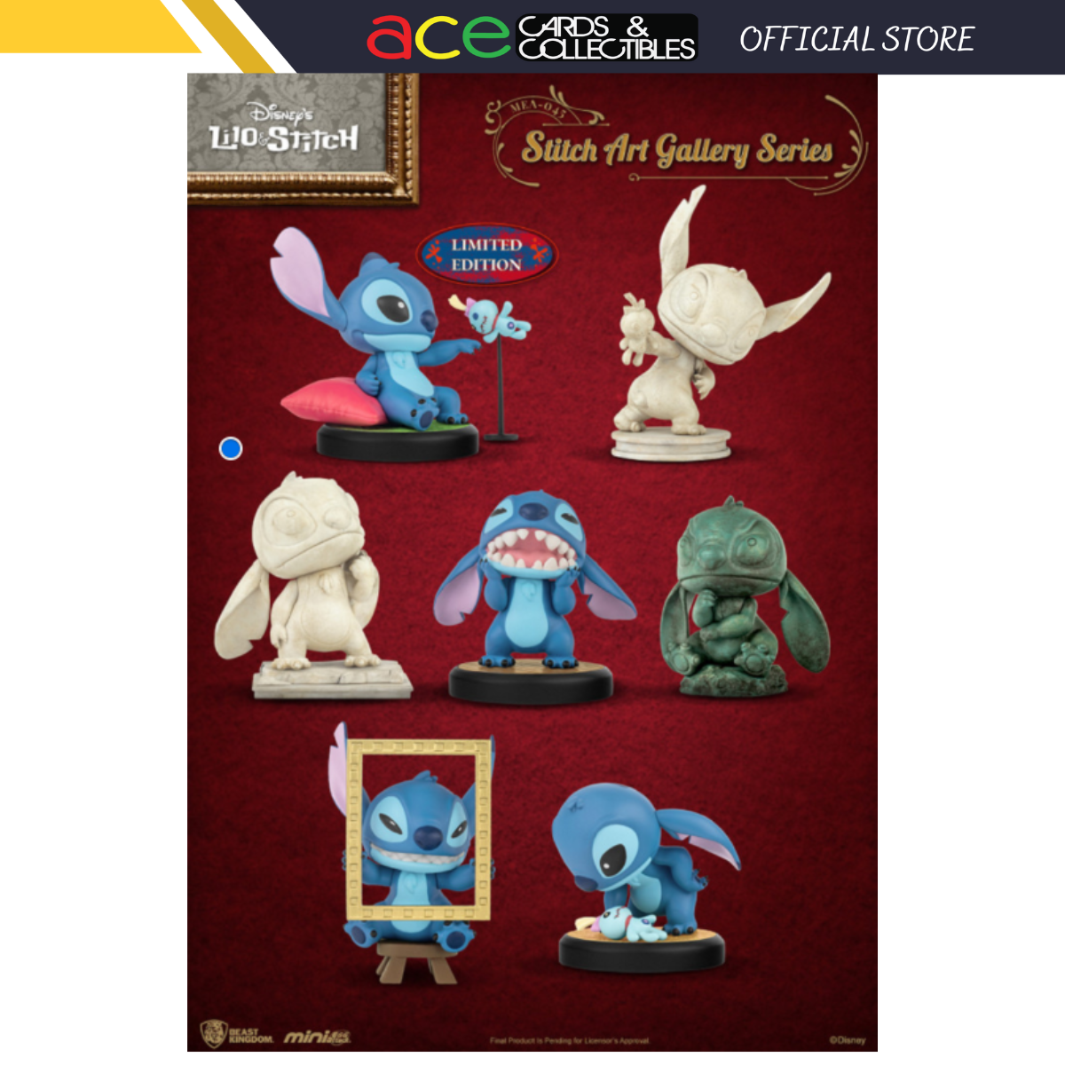 Beast Kingdom x MEA-045 Stitch Art Gallery Series-Single Box (Random)-Beast Kingdom-Ace Cards &amp; Collectibles