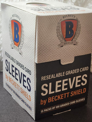 beckett shield graded card sleeves Beckett Shield Resealable Graded Card Sleeves - Clear