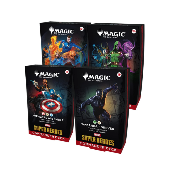 Magic: The Gathering Marvel Super Heroes Commander Deck Bundle