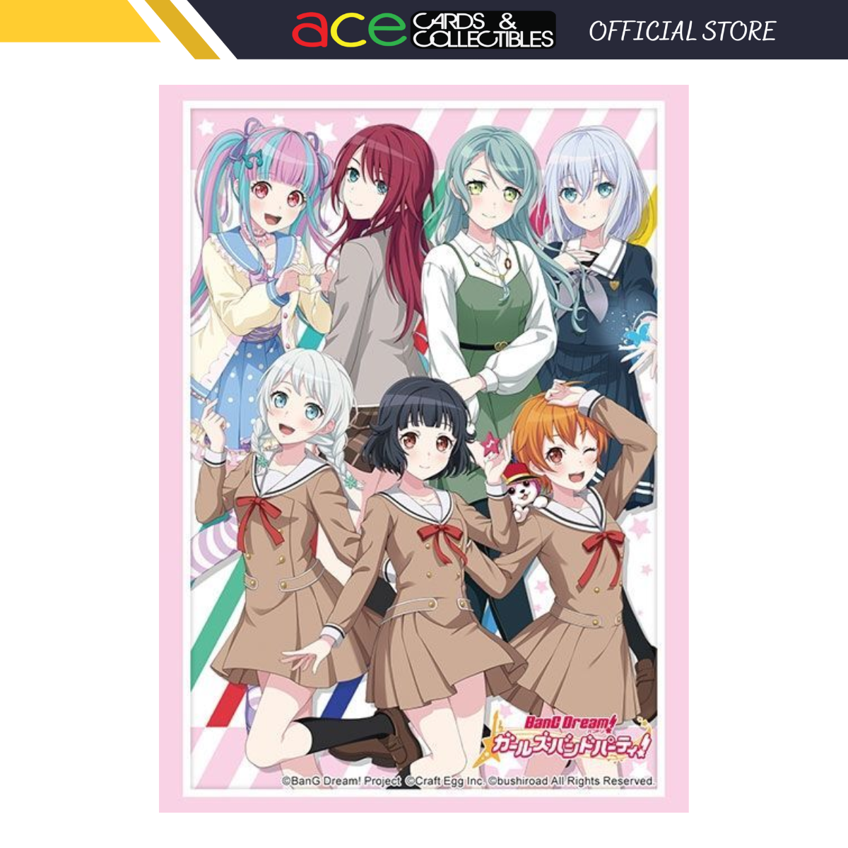 Bushiroad Sleeve Collection - Bang Dream! &quot;Girls Band Party!&quot; Happy days Ver. (Vol.3900)-Bushiroad-Ace Cards &amp; Collectibles