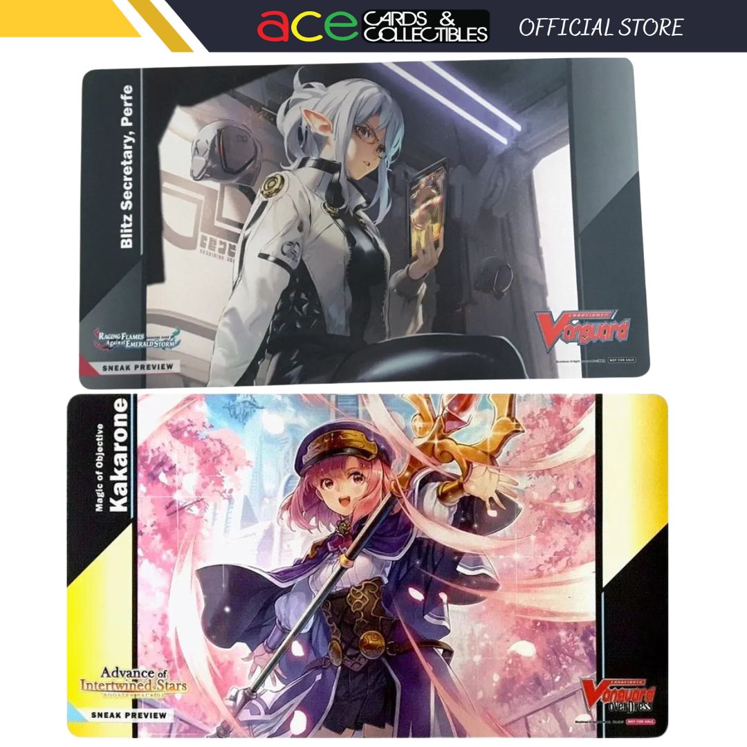 Cardfight Vanguard Sneak Preview Playmat &quot;Blitz Secretary/Kakarone&quot;-Blitz Secretary-Bushiroad-Ace Cards &amp; Collectibles