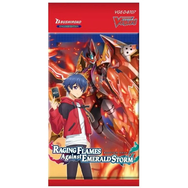 Cardfight!! Vanguard overDress Raging Flames Against Emerald Storm [VGE-D-BT07] (English)-Booster Pack (Random)-Bushiroad-Ace Cards &amp; Collectibles