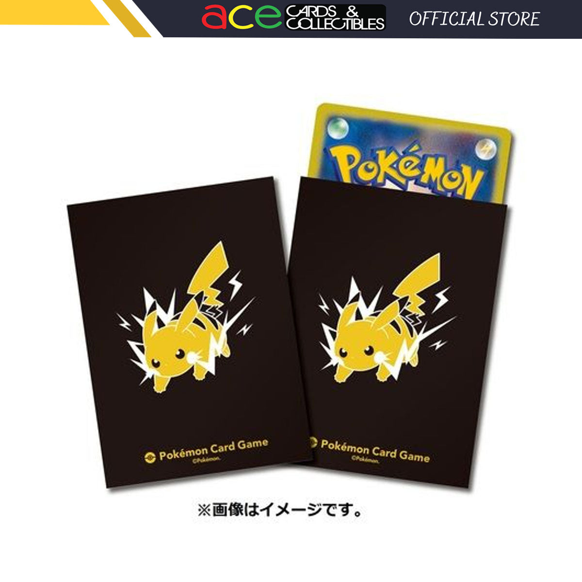 Pokemon Center Original TCG Card Sleeve &quot;Shocking Pikachu&quot;-Bushiroad-Ace Cards &amp; Collectibles