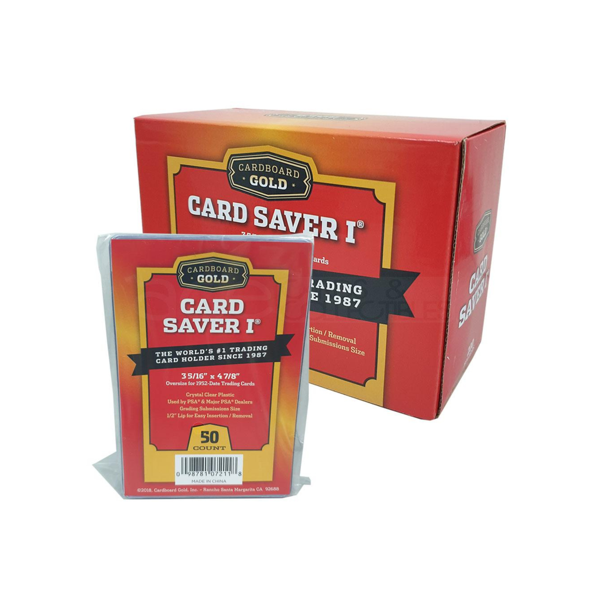Cardboard Gold "Card Saver 1" Semi-Rigid Card Holder-Loose Piece (Clear)-Cardboard Gold-Ace Cards & Collectibles
