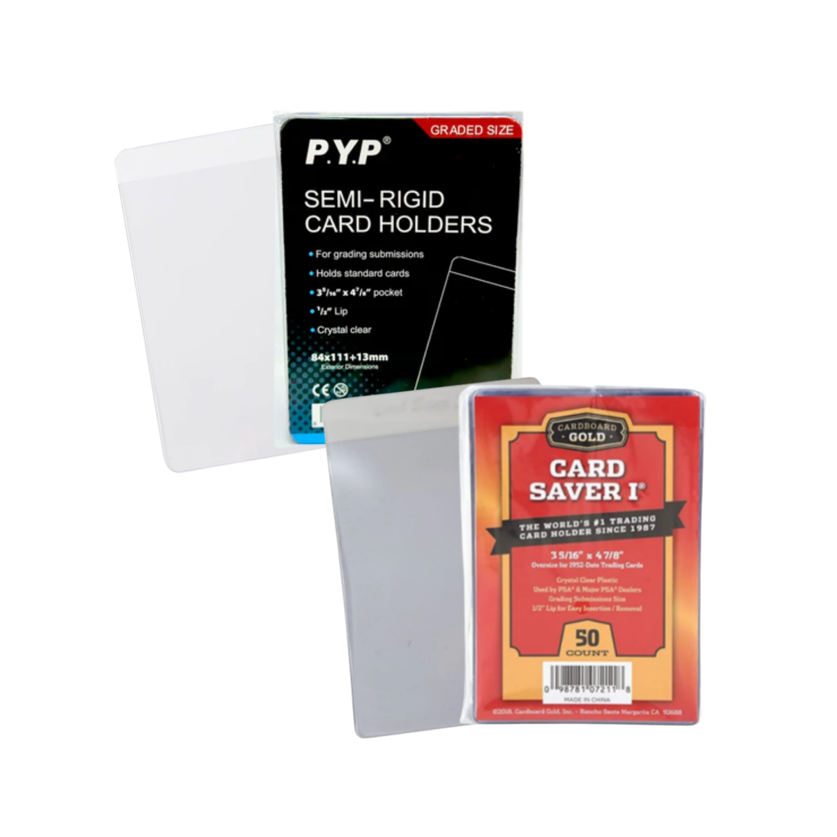 Cardboard Gold/ PYP Semi-Rigid Card Holder (3 5/16" x 4 7/8") - Loose Piece-PYP-Cardboard Gold-Ace Cards & Collectibles