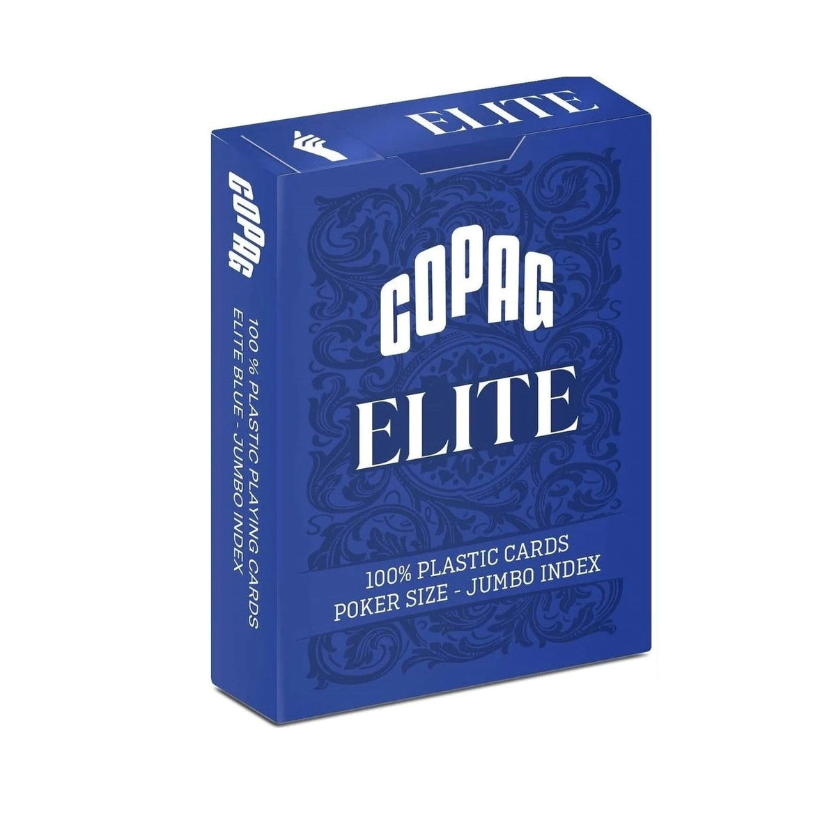 Copag Elite 100% Plastic Playing Cards - Poker Size Jumbo Index Single Deck (12 Pack)-Blue-Cartamundi-Ace Cards &amp; Collectibles